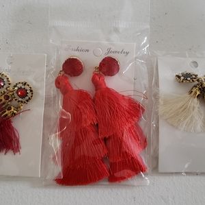 Tassel Earrings - Set of 3